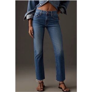 MOTHER The Mid Rise Rider Ankle Fray Jeans